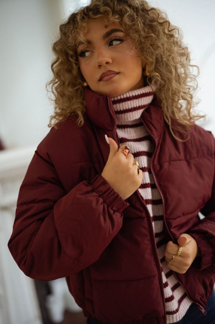 JXTRACY PUFFER JACKET OTW LN 177105 Cabernet