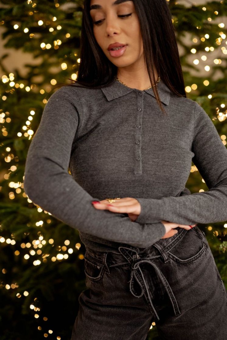 JXWREN WOOL BLEND POLO NECK KN 179087 Medium G