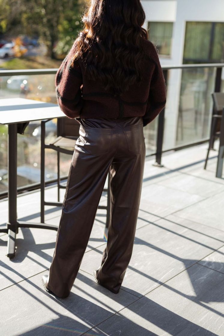 VIELANA HW FREYA LOOSE PANTS 196326 Coffee B