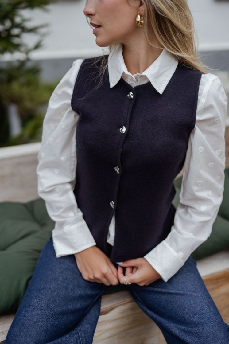 ONLIBI BUTTON SL VEST CC KNT 194962001 Night