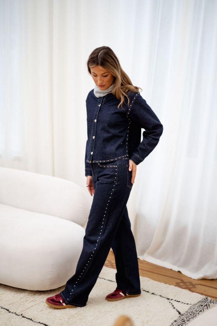 PCKARLA MW WIDE JEANS D2D FSY  184060001 Dark