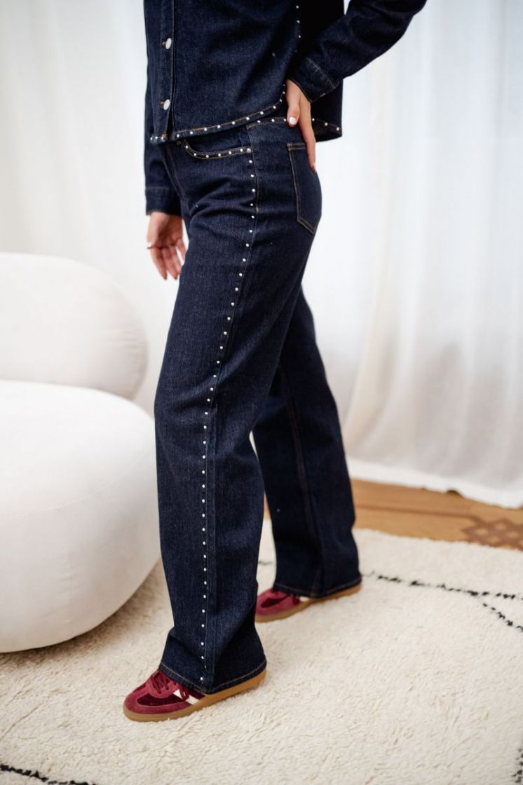 PCKARLA MW WIDE JEANS D2D FSY  184060001 Dark