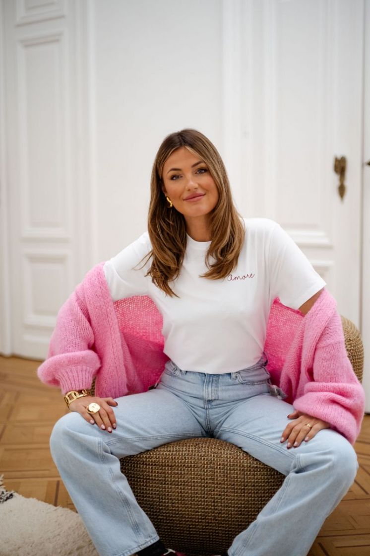 VMMAYBE LS OPEN CARDIGAN NOOS 294297 Pink Cos