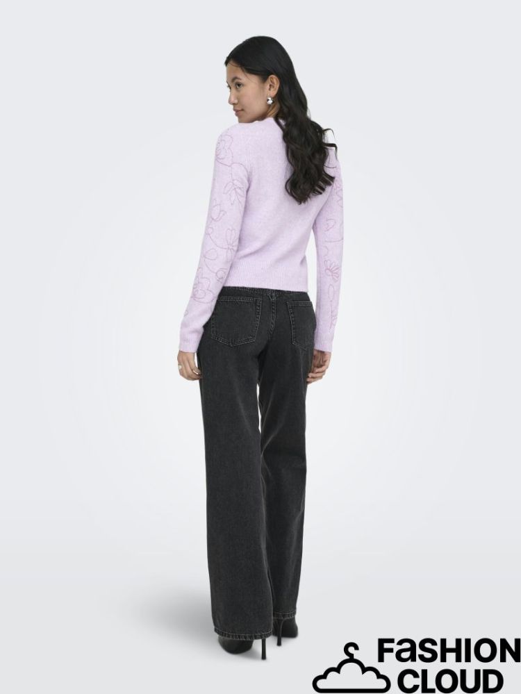 ONLSOLA LS EMB O-NECK CARDIGAN 211732003 Pale