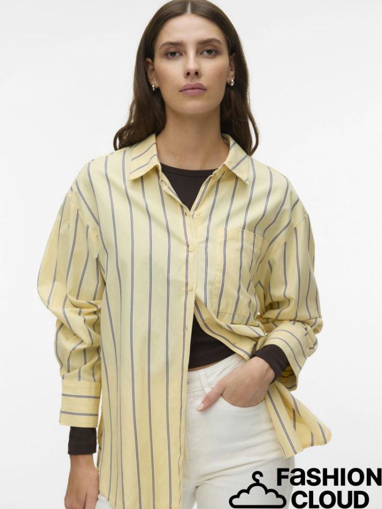 VMFANNI NEW LS SHIRT WVN EXP 299559001 Flan/
