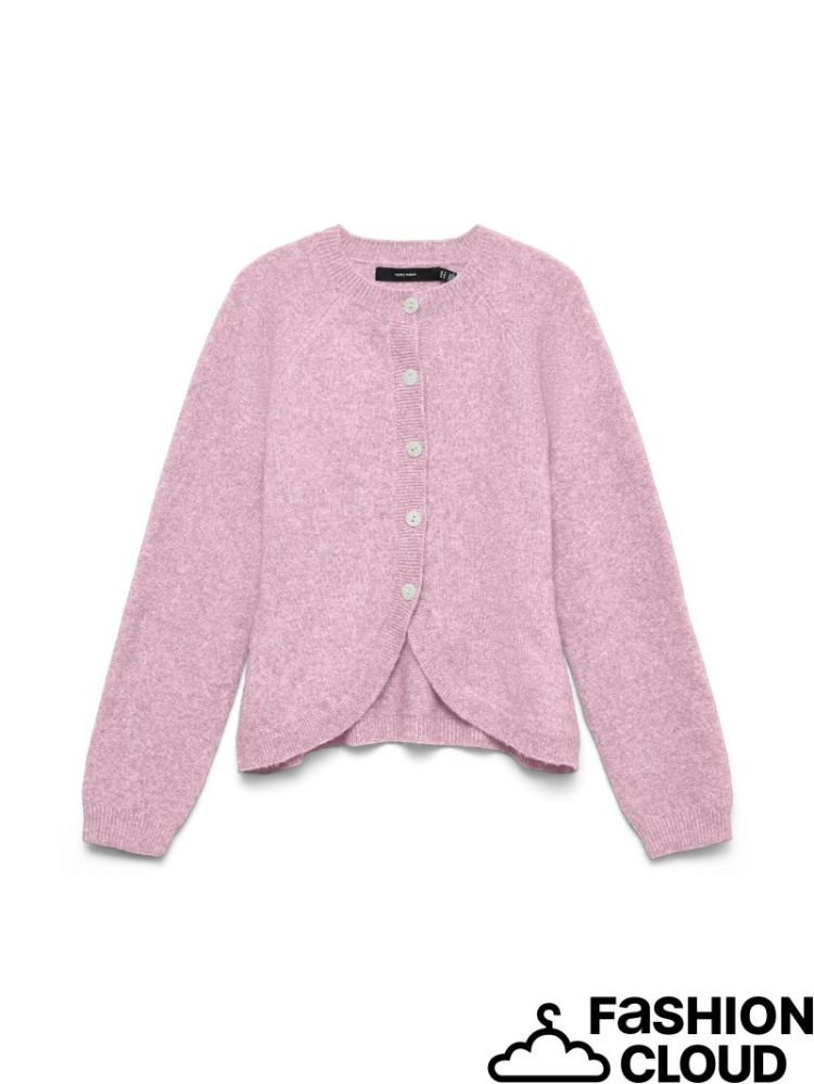VMWISH LS O-NECK FITTED CARDIG 215710003 Rosea