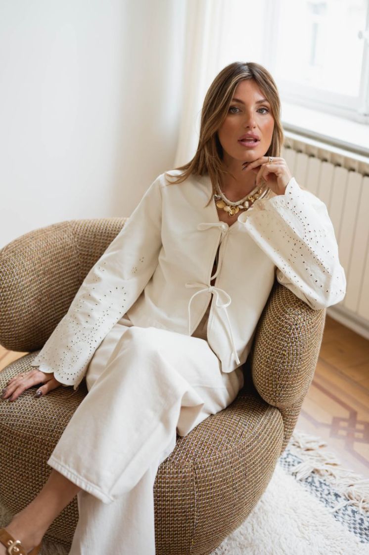 ONLELSA CROCHET JACKET OTW 177922 Cloud Da