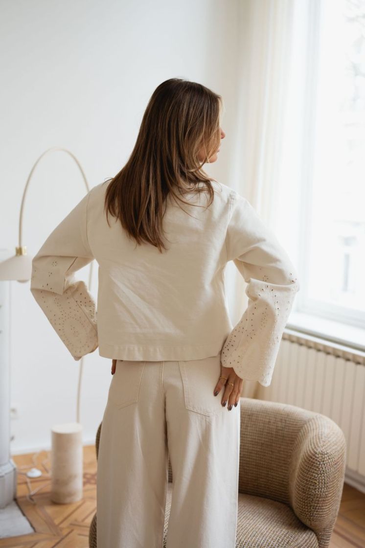 ONLELSA CROCHET JACKET OTW 177922 Cloud Da