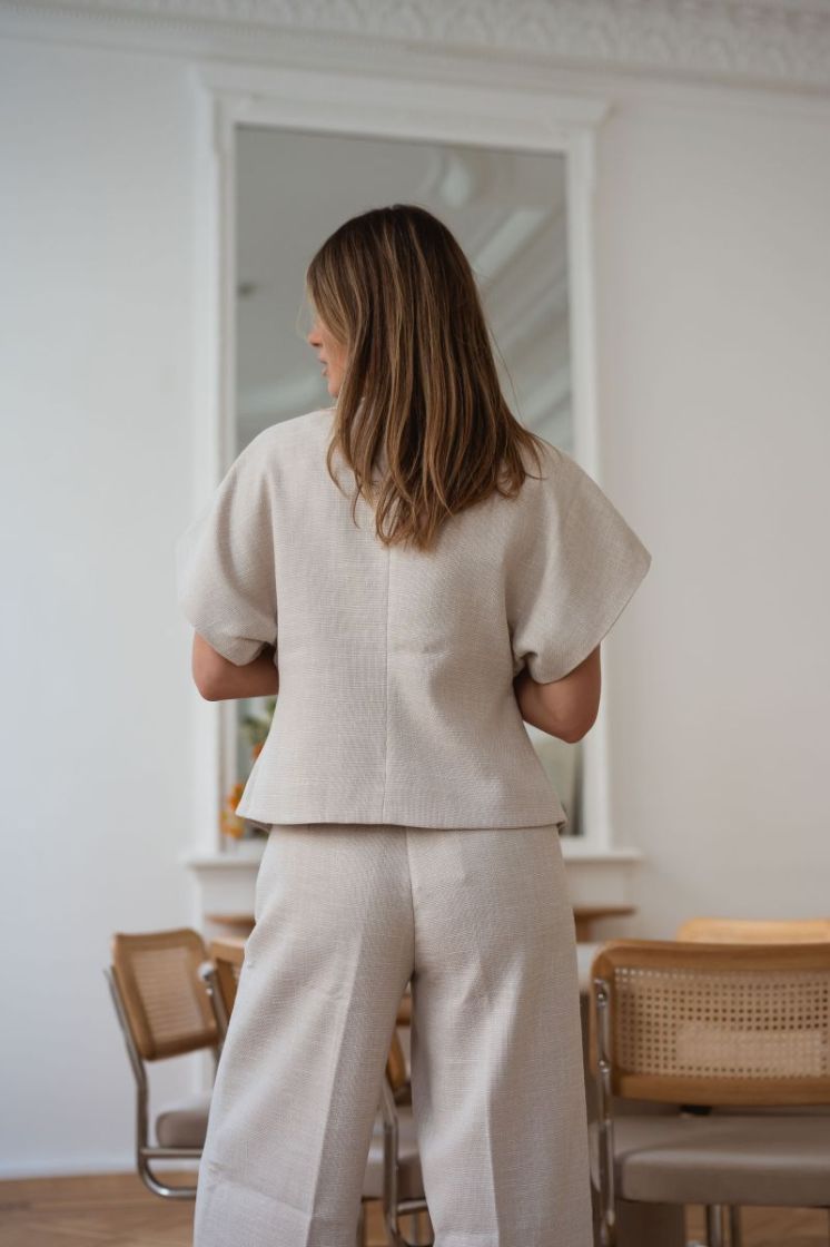 YASCOMIRA SS BLAZER S. 209053 Oatmeal