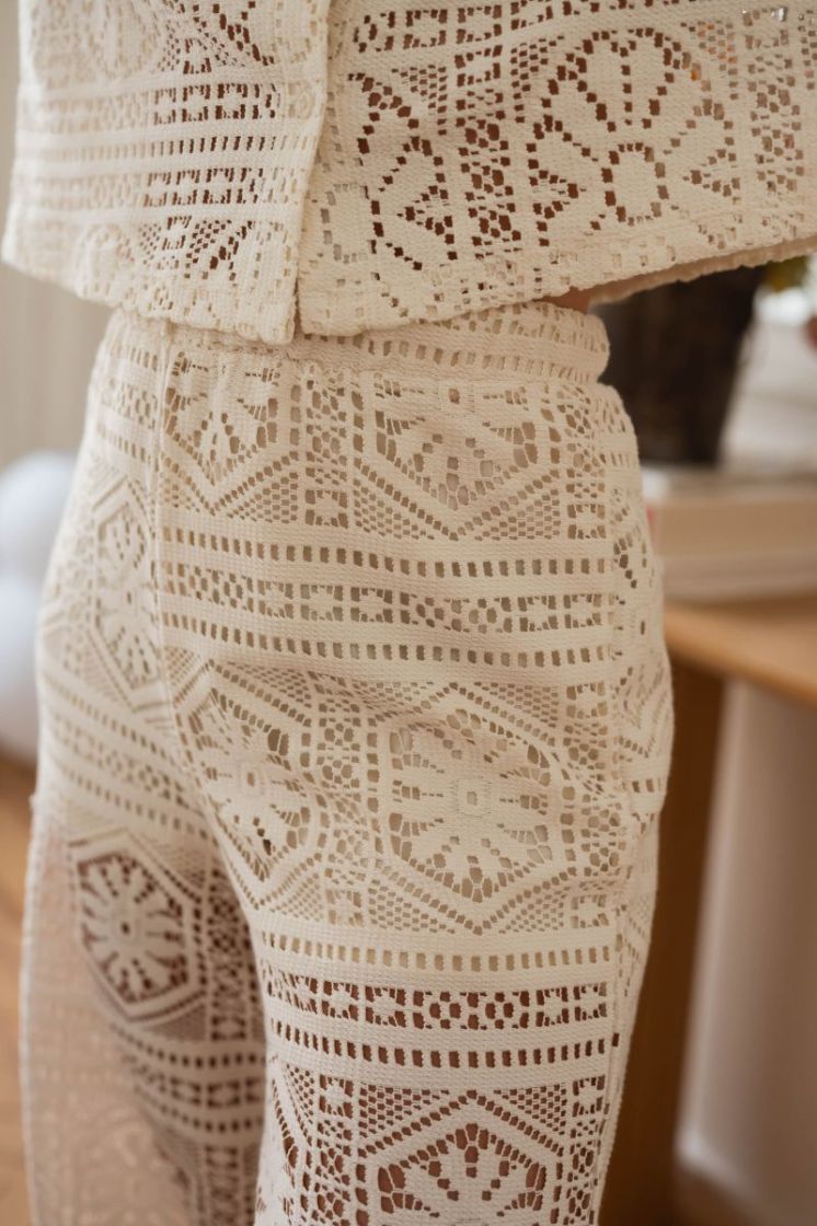 ONLLIAN LACE WIDE PANTS JRS 180083 Birch