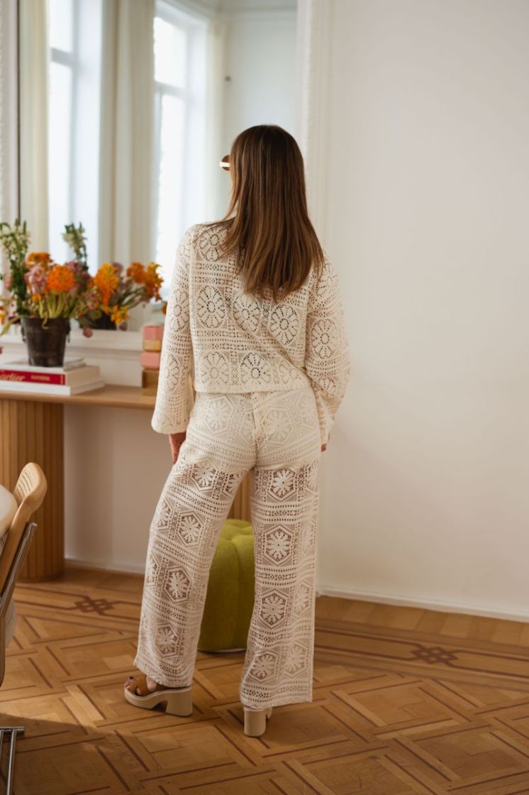 ONLLIAN LACE WIDE PANTS JRS 180083 Birch