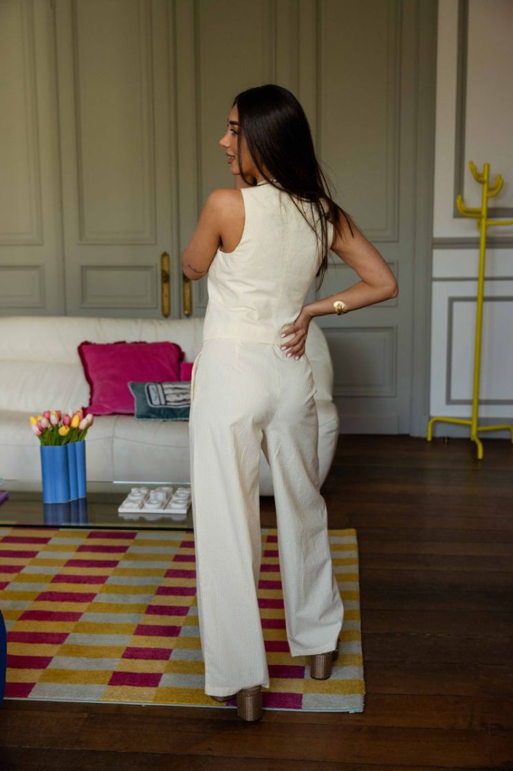 VMPIRA HW SEERSUCKER WIDE PANT 175598002 Snow