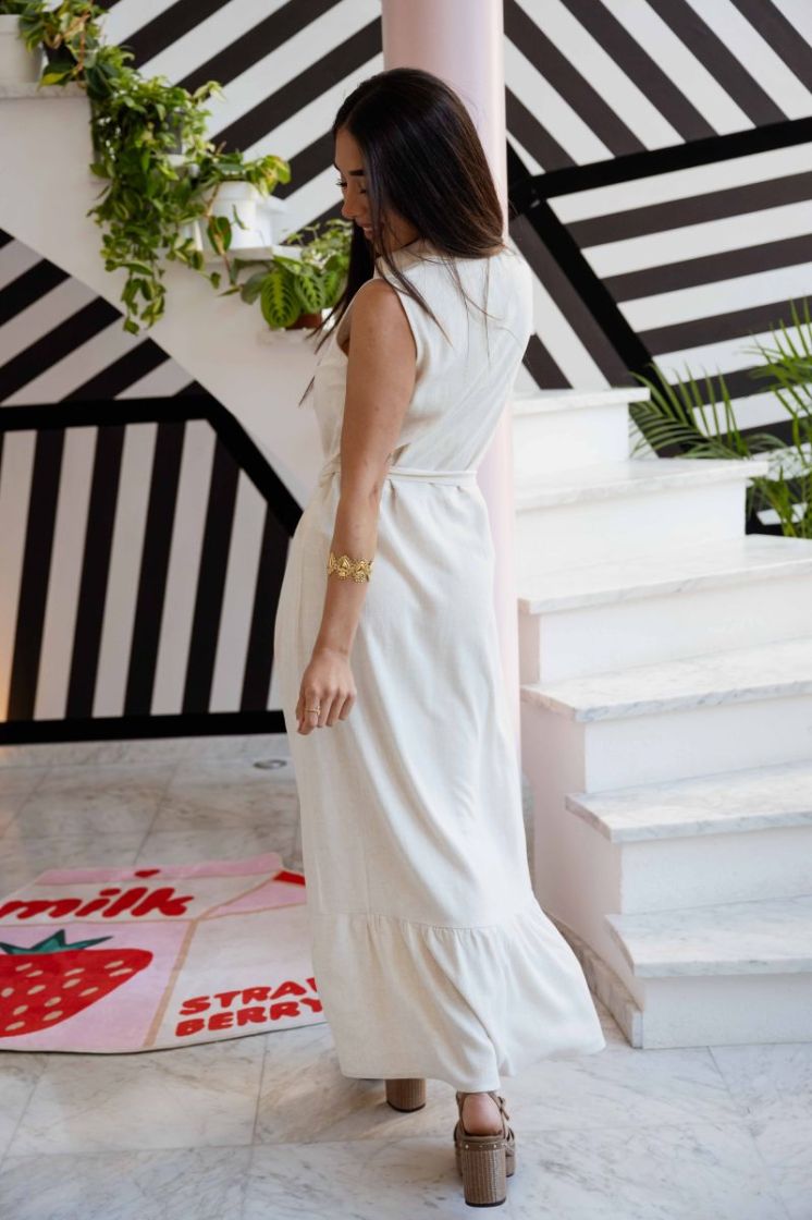 ONLSIESTA LIN SL BELT DRESS PN 201511 Moonbeam