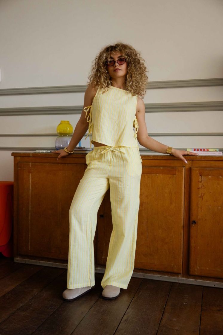 ONLTHYRA STRING PANT CS WVN 201671001 Lemon