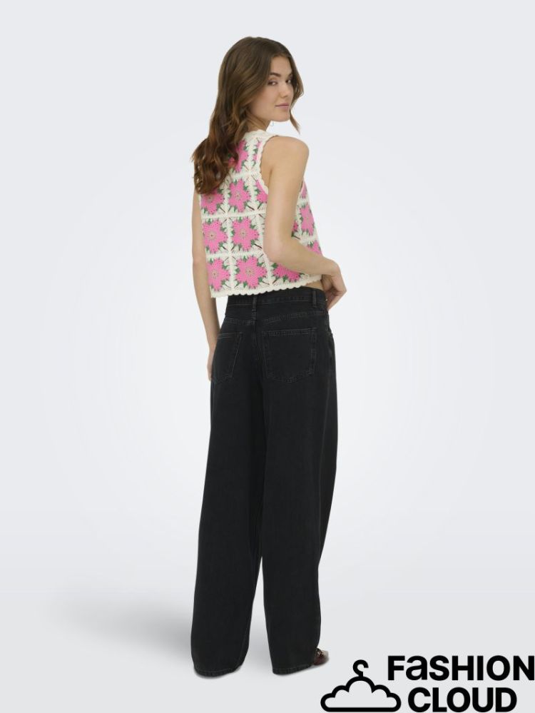 ONLEMMA SL O-NECK CROCHET TOP  180083002 Birch
