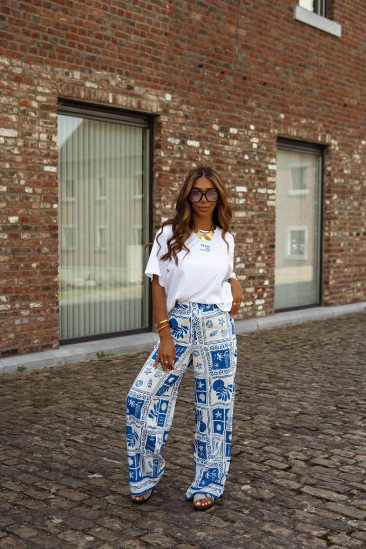 VIJOSIA SCA HW WIDE PANTS 306633001 Victo