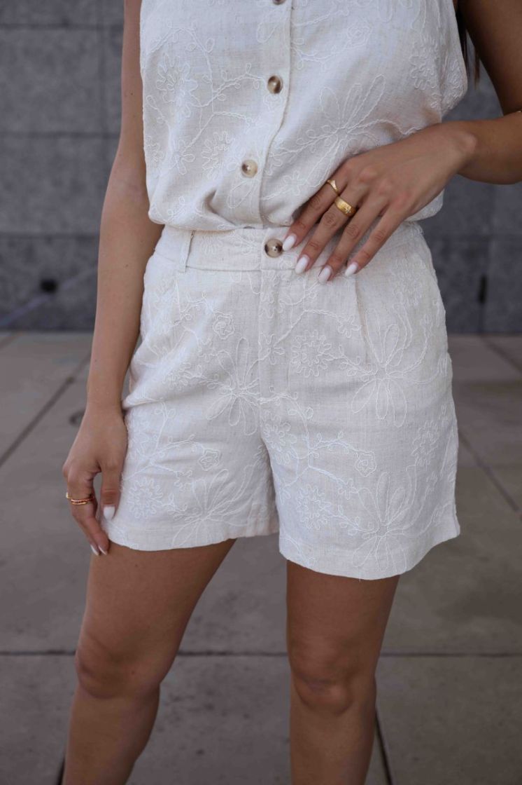 ONLSIESTA HW LINEN BL EMB SHOR 201511001 Moonb