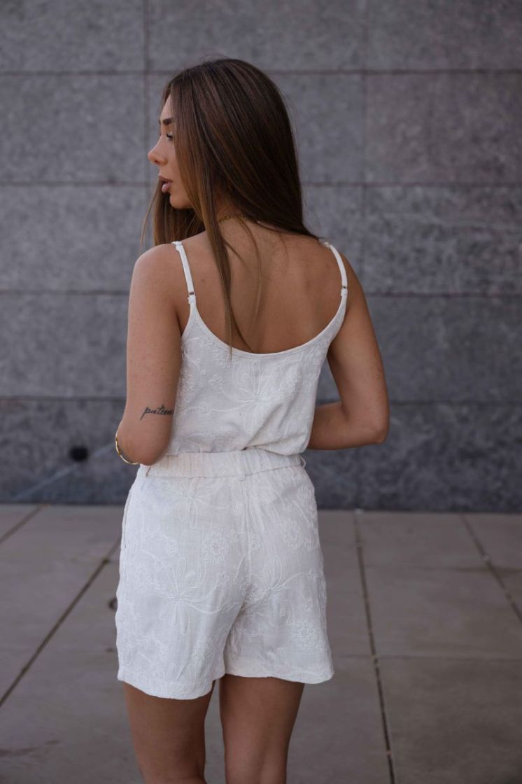 ONLSIESTA HW LINEN BL EMB SHOR 201511001 Moonb
