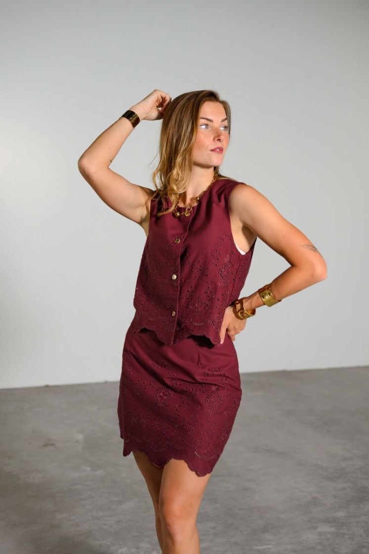 ONLREYA HW BRO ANGLAISE SKIRT  186540 Tawny Po