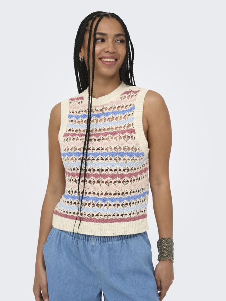 ONLGEENA SL O-NECK PATTERN TOP 180083003 Birch