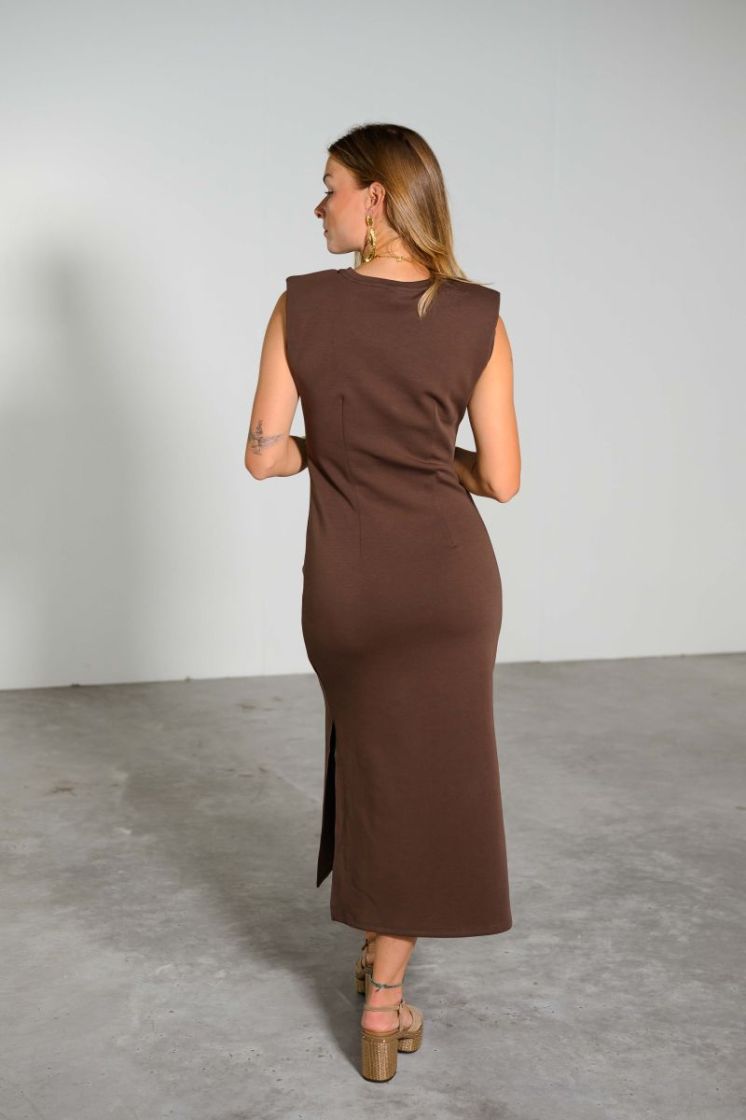 YASPINA SL LONG DRESS NOOS 298838 Chocolat