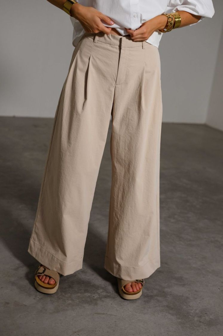 VMMENG MW CRINKLED WIDE PANT 239675 Cement