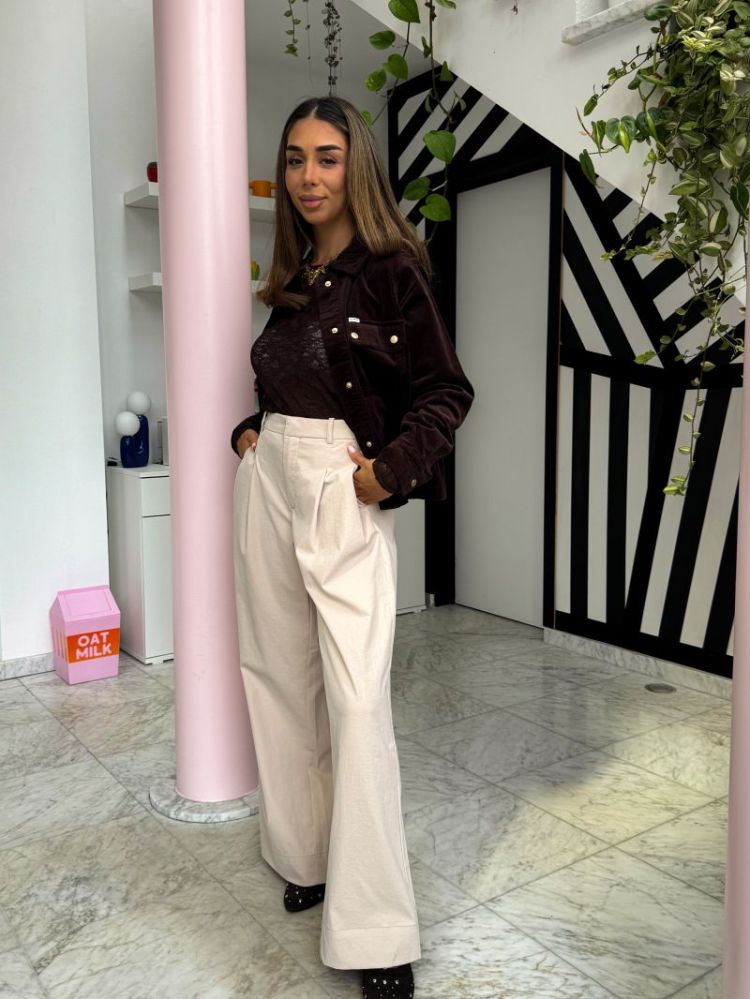 VMMENG MW CRINKLED WIDE PANT 239675 Cement