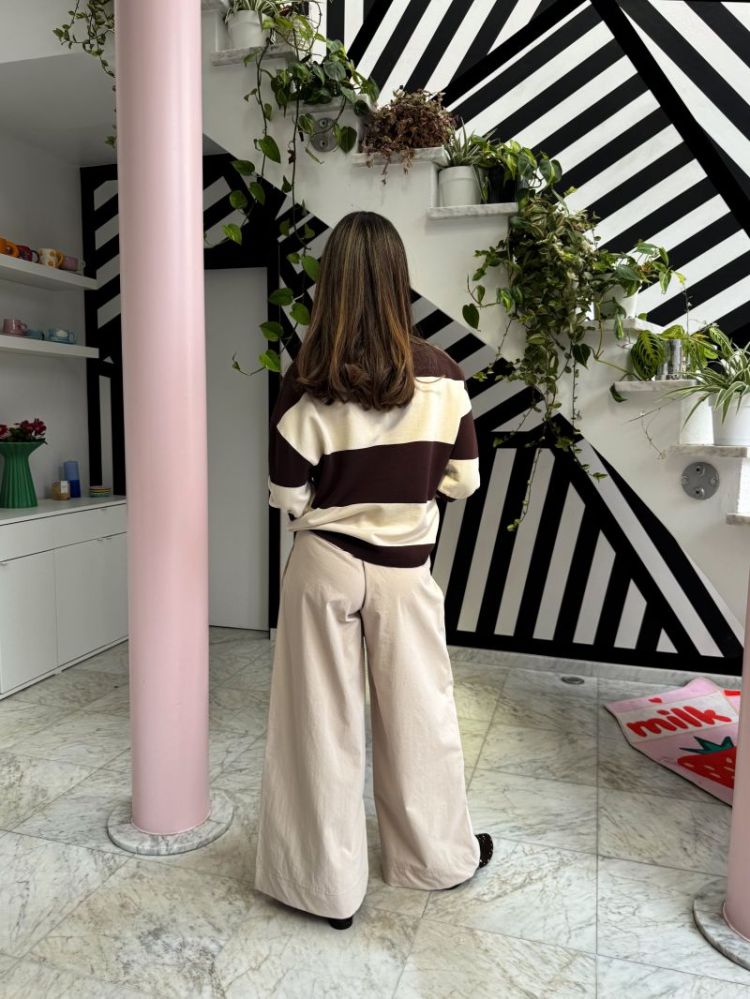 VMMENG MW CRINKLED WIDE PANT 239675 Cement