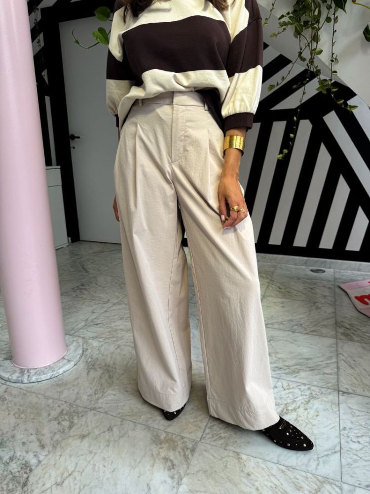 VMMENG MW CRINKLED WIDE PANT 239675 Cement