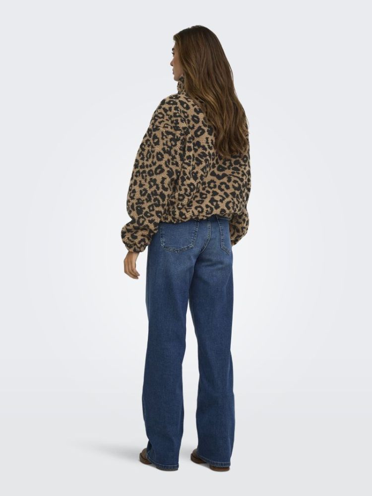 ONLTHEA TEDDY AOP JACKET CC OT 227035003 Toast