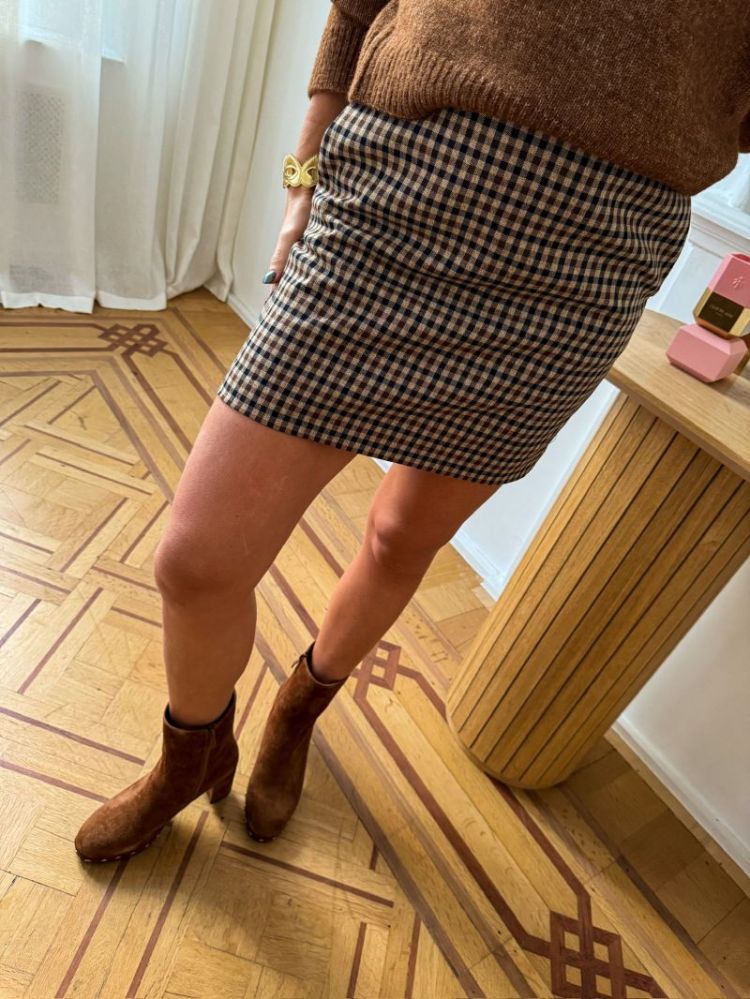 VIESMERALDA HW SHORT SKIRT 196326001 Coffe