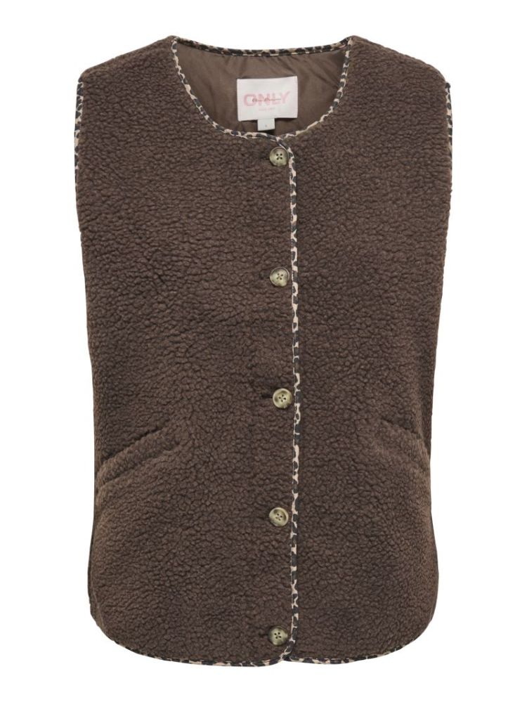 ONLBABY TEDDY VEST PNT 286415010 Choco