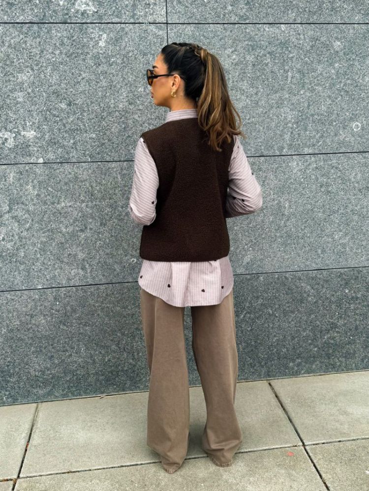 VIADA TEDDY WAISTCOAT - NOOS 196326 Coffee B