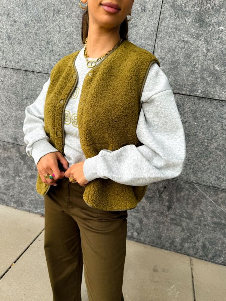 JXVERA TEDDY VEST OTW NOOS 176062 Nutria