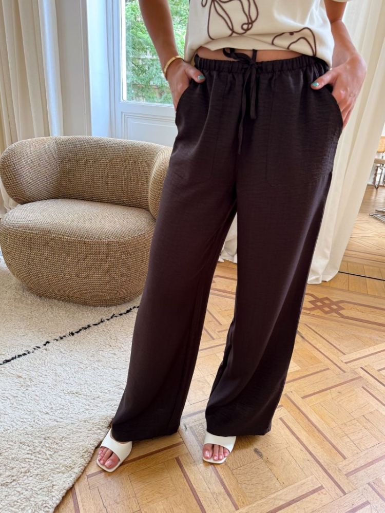 VMMELANEY HW LOOSE PANT WVN NO 297957 Chocolat