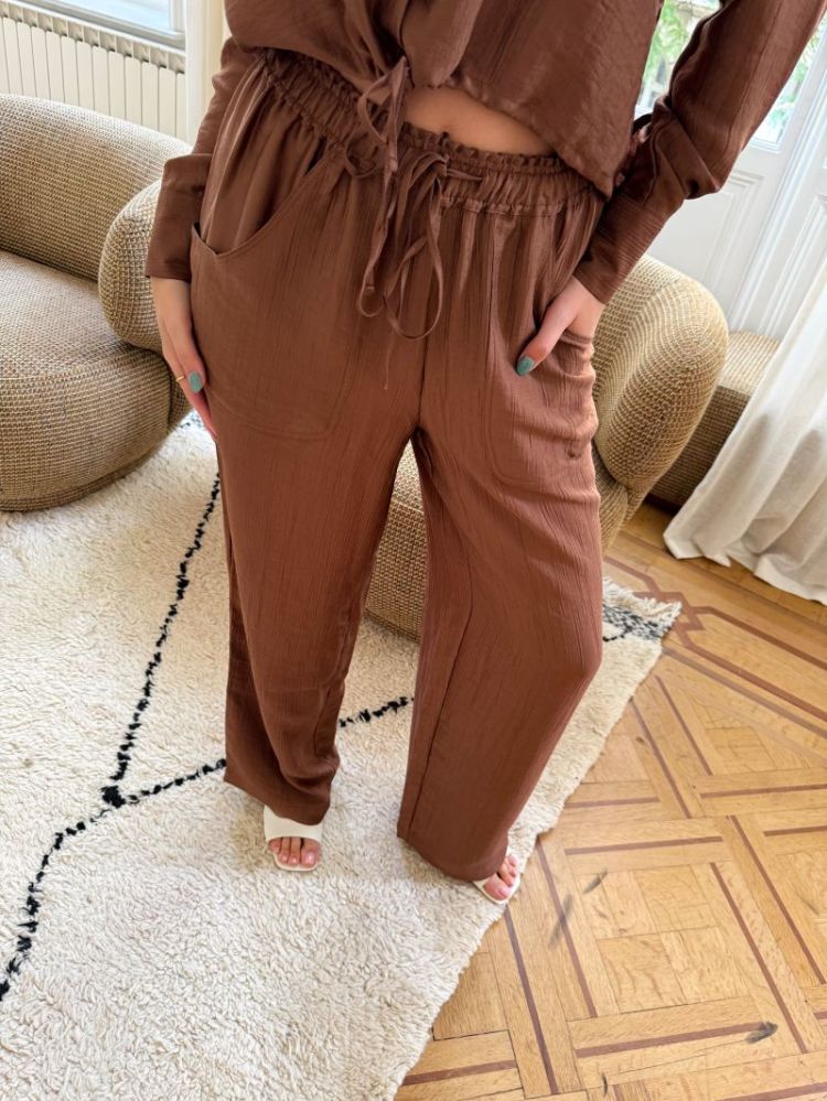 VMTOMA HW STRAIGHT PANTS WVN L 288475 Cocoa Br