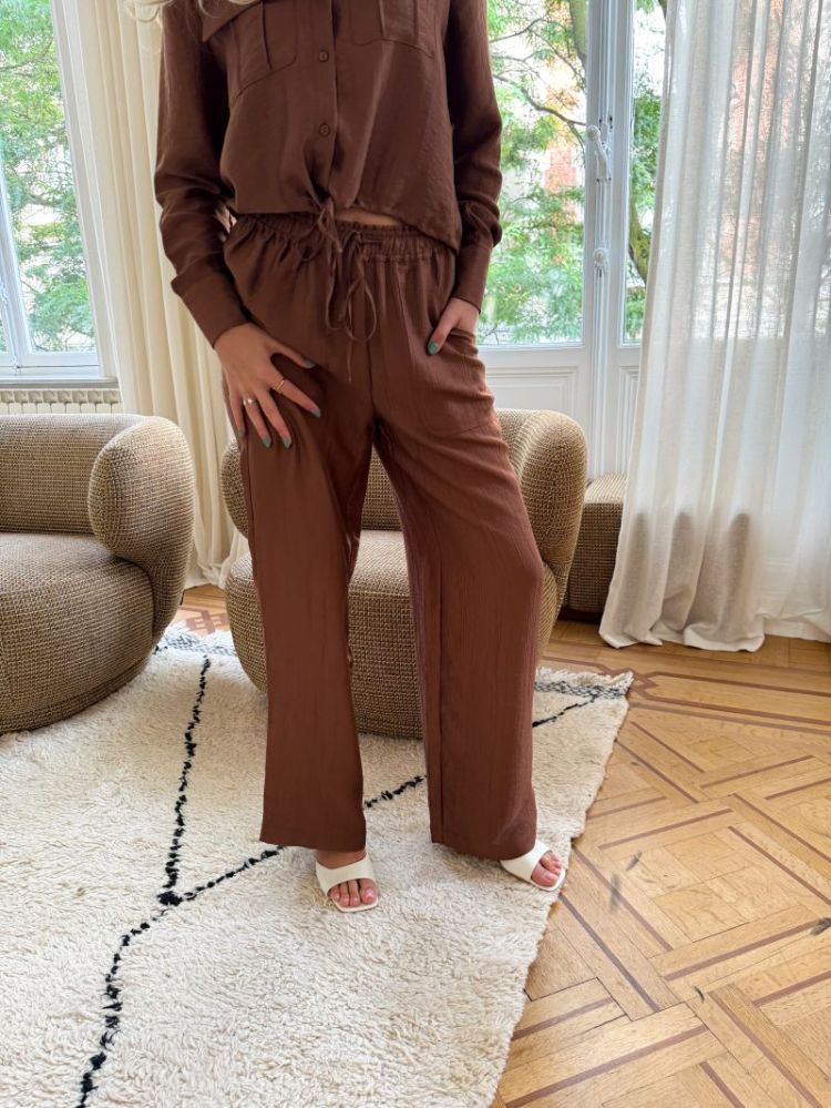 VMTOMA HW STRAIGHT PANTS WVN L 288475 Cocoa Br