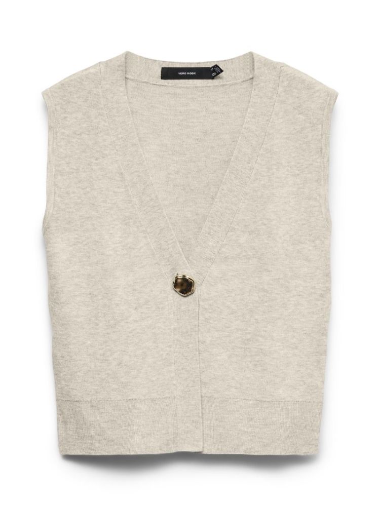 VMAGUEDA SL V-NECK VEST BOO 222913 Birch