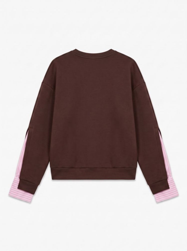 VMMORGAN LS SHIRT SLEEVE SWEAT 297957002 Choco