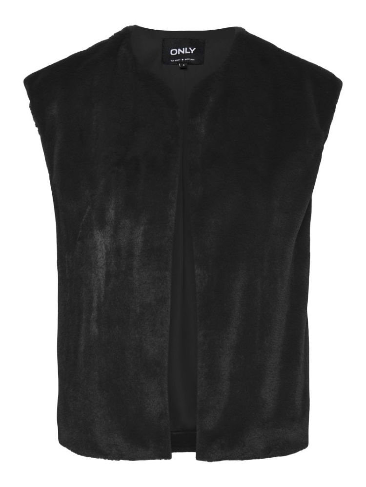ONLDANA MILA FAUX FUR GILET CC 177911 Black