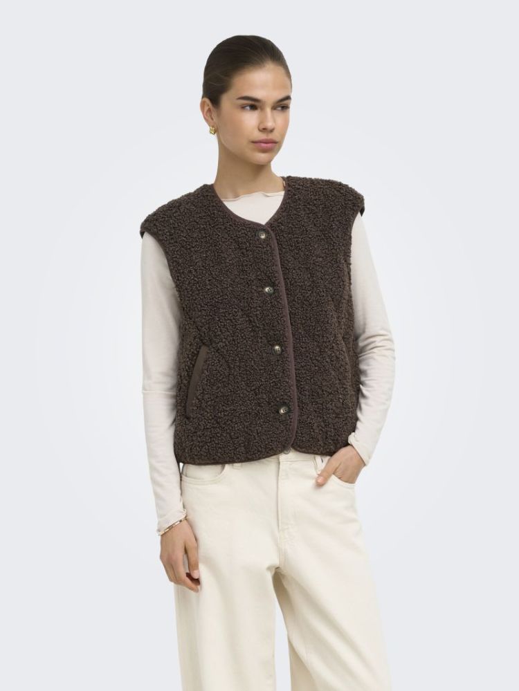 ONLINES TEDDY WAISTCOAT CC OTW 286415 Chocolat