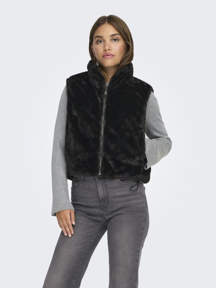 ONLDANA FAUX FUR REV.WAISTCOAT 177911 Black