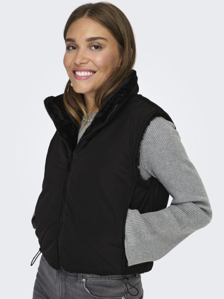 ONLDANA FAUX FUR REV.WAISTCOAT 177911 Black