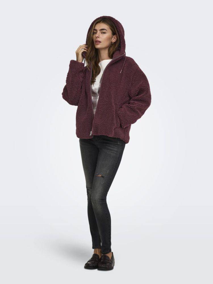 ONLASPEN HOOD TEDDY JACKET CC  215570 Decadent