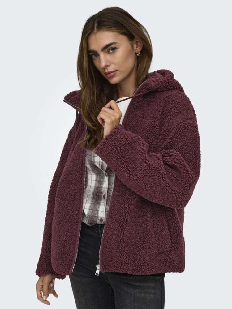 ONLASPEN HOOD TEDDY JACKET CC  215570 Decadent