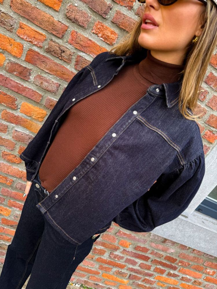 ONLNORELA LS RINSE DNM SHIRT M 177938 Dark Blu