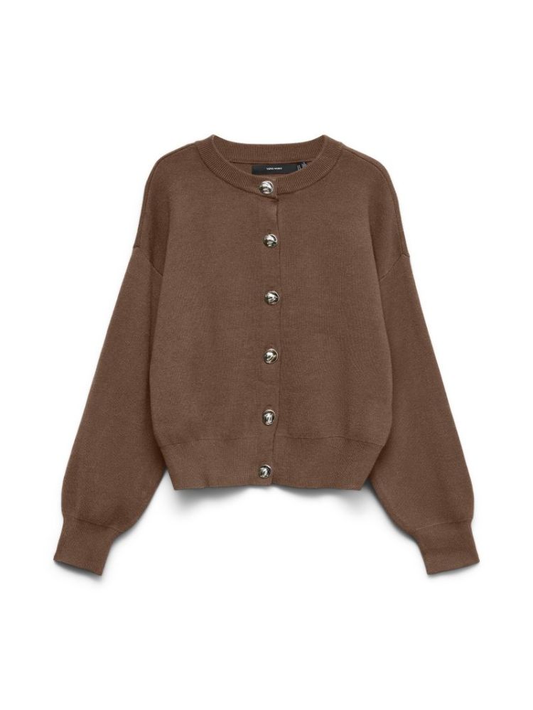 VMNOELLA LS O-NECK CARDIGAN BO 288475 Cocoa Br