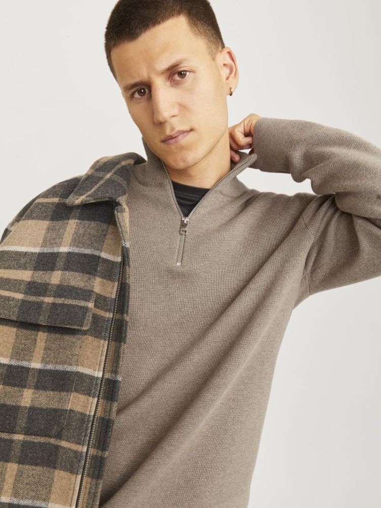 JJMILANO STITCH KNIT HALF ZIP  176595001 Greig