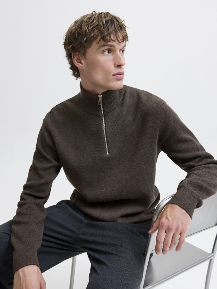 JJMILANO STITCH KNIT HALF ZIP  176190001 Delic