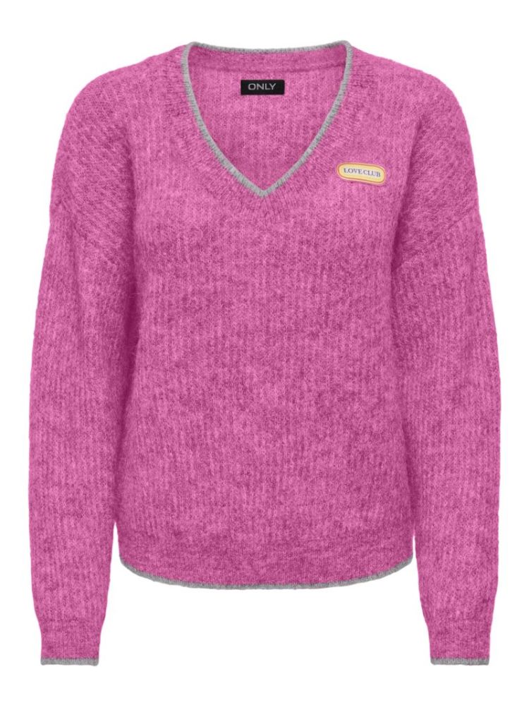 ONLLOVE LS DETAIL V-NECK CS KN 276280002 Fiji